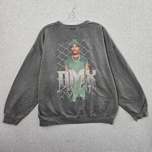 DMX Men Gray Sweatshirt 2XL Hip Hop Rap‎ Retro Graphic Crew Neck Pullover READ